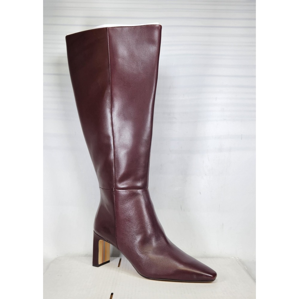 Sam Edelman Sylvia Knee High Boot Women Size 9.5 WIDE Pecan Extra Wide Calf